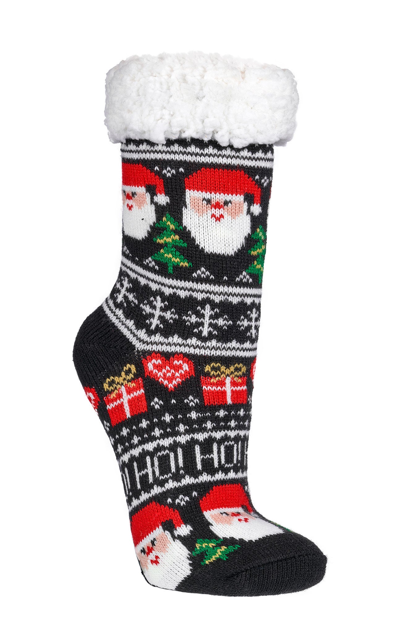 Unisex Hütten-Socken "Weihnachten" / Anti-Slip + Teddy-Futter